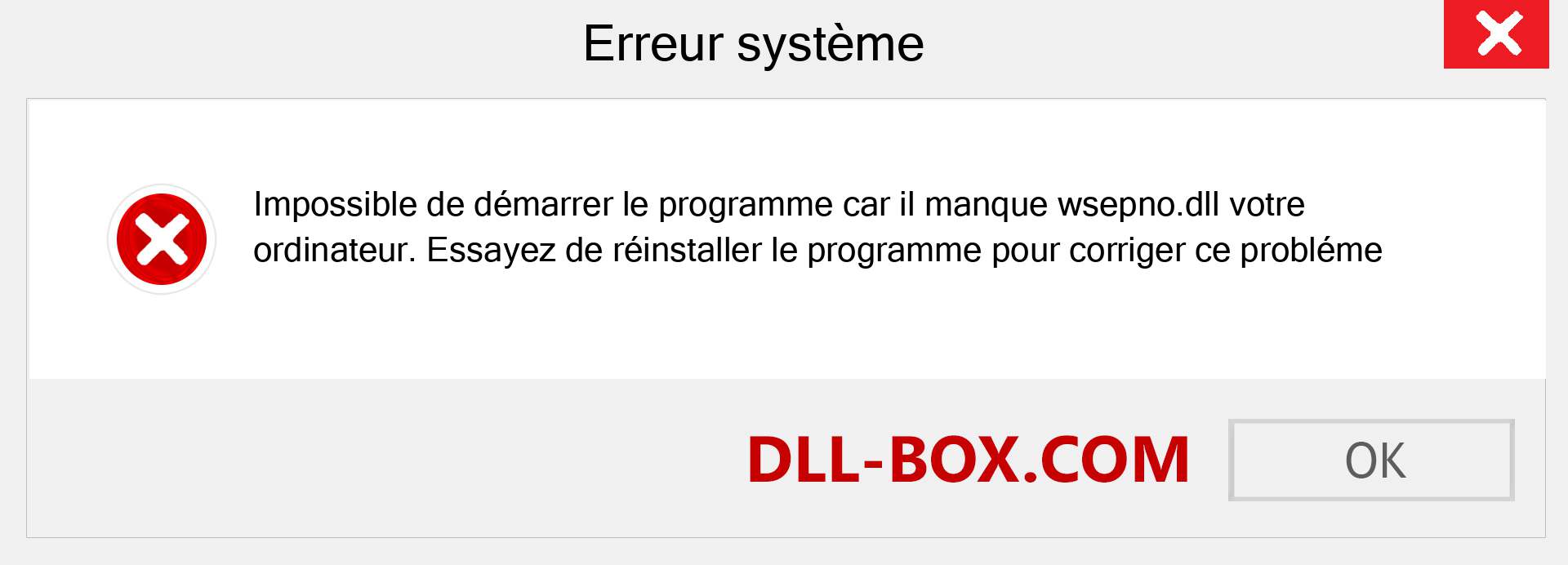 Le fichier wsepno.dll est manquant ?. Télécharger pour Windows 7, 8, 10 - Correction de l'erreur manquante wsepno dll sur Windows, photos, images